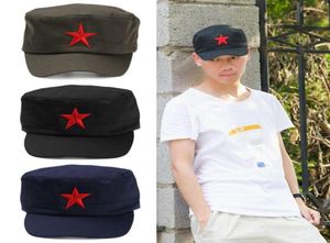 BERETS CLASSIC MEN MILITÄR CAPS Men39S Women39S monterade baseballjusterbara arméer Red Star Sun Hats utomhus Casual Sports1393318