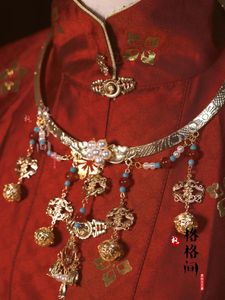 Correntes de barriga 2023 verão original dinastia ming vestido de casamento colar estilo antigo colar feminino cosplay pogal hanfu 231208
