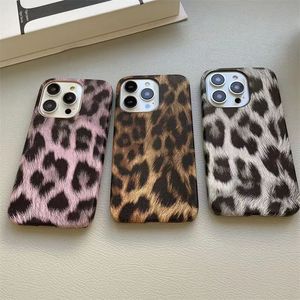Дизайнер роскошная монограмма леопардовая печать чехла телефон iPhone 15 14pro 14plus 13 12 Mini 11 Pro X XS Max XR Luxury Phone Case