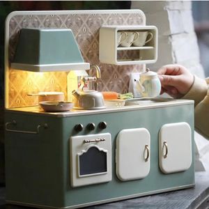 Akcesoria do lalki Aizulhomey Dollhouse Miniatures Meble 1/6 1/12 Metal Kitchen Zestaw OB11 Bjd Lol Blyth Doll House Model