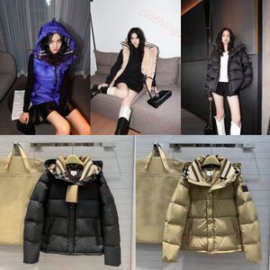 designer down jacket woman autumn/winter new style detachable detachable sleeves plaid down jacket for men and womens white goose soft and down warm hooded coat