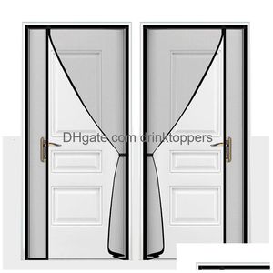 Sheer Curtains Dtgj Side Open Magnetic Door Sn Mosquito Net Custom Size Curtain Fly Insect Antimosquito Invisible Mesh For Summer In Dhsbu