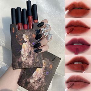 Lippenstift 5-teiliges Set Lip Glaze Box Lippenstift Matte Velvet Lippenstifte Party Lippenstift Nonstick Cup Lip Gloss Lippen Make-up Wasserdichte Kosmetik 231208