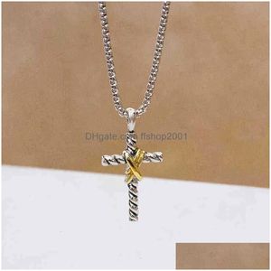 Strands Strings Twisted Jewelry Gold Designer Strands Necklace X Necklaces Women Chain Men Buckle Thread 18K Pendant E66776446175 D Dheud