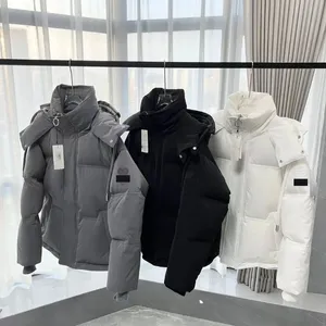 メンズダウンジャケットパーカ女性ブラックパフジャケットフード付きプレミアムカジュアルアウトドア冬暖かい厚いジッパーデザイナーコートセーターAM M-5XL