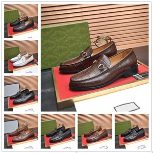 8 Model Yeni Erkek Penny Tasarımcı Loafers İnek Deri Timsah Baskı Düğün Partisi Gündelik Lüks Lüks Sliper Slip-Ofis Takım Elbise Ayakkabı Erkekler