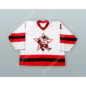 Niestandardowe białe pingwiny vitali yeremeev 1 rosyjska koszulka hokeja nowa top zszyta S-l-xl-xxl-3xl-4xl-5xl-6xl