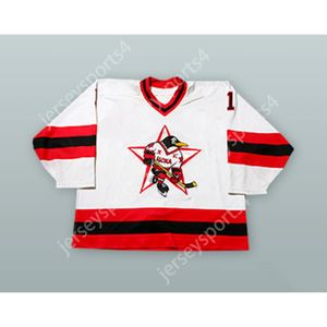 Personalizzata PINGUINI BIANCHI VITALI YEREMEYEV 1 MAGLIA DA HOCKEY RUSSA NUOVA cucitura superiore S-M-L-XL-XXL-3XL-4XL-5XL-6XL