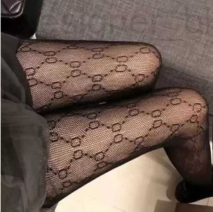 Kadın Tayt Tasarımcı Kotu Ev Tekstil 2 Çift G Harfler Taytlar Lüks külotlu çorap seksi örgü çoraplar desen streç siyah balık ağı sıcak sıkı pantolon rapp