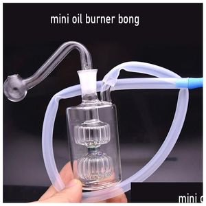 Tubi per fumatori Bruciatore a olio in vetro tascabile di grandi dimensioni Bong Inline Stereo Matrix Perc Recycler Catcher cenere 10 mm Dab Rig con giunto maschio Otbpq