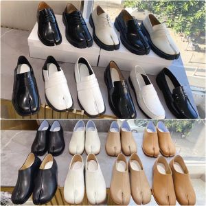 Yeni Renk MM6 Klasik Lüks Tabi Dantel Up Babouches Tasarımcısı Madison Margiela Erkek ve Kadın Derma Loafers Fabrika Ayakkabıları