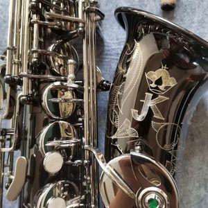 Nowe Niemcy JK SX90R Keilwerth Saksofon Czarny Nickel Sier Alto Alto Sax Brass Professional Muzyczne instrument z Case Usta