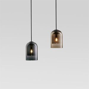 Modern Small Glass Pendant Light Fixture Vintage Dinning Room Bar Hanging Lamp Bedroom Bedside Glass Pendant Lamp241z