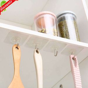 Upgrade Transparent Wall Hooks Hangers Strong Self Adhesive Hooks Waterproof Hook Heavy Load Rack For Kitchen Bathroom