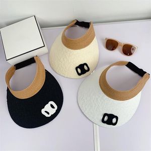 Summer Sun Hat Women Fashion Visor Designer Top Empty Hats Caps Herr Street Casquette Letters Womens PLEGABLE CAP 2303202PE236W