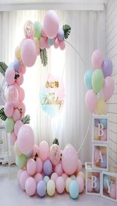 Anel de arco de balão de plástico branco 98cm, suporte de fundo diy, base de coluna de balão, chá de bebê, aniversário, festa de casamento, decoração deco5290272