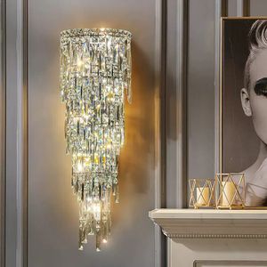 Modern Crystal Chandelier Wall Light Lighting Fixture 220V E14 LED -takljus