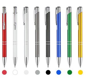 Metal Pens Custom Logo Lüks Beyin Not Reklamcılığı Promosyon Hediyesi Metal Top Kalem Ofis Öğrenci Yazma Beyaz Kalem Kırtasiye