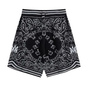 Amirs Designer Short Pants Najwyższa jakość męskie spodenki męskie krótkie krótkie koszykówkę kaszmir haftowy haft plażowy sport biegający krótka odzież uliczna