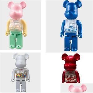 Gry filmowe 400% 28cm Bearbrick The Century Agral Bear Chiaki Figures Forbey for Collectors Berbrick Art Model Dekoracja Zabawki gif dhzfg