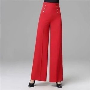 Dżins damski 2023 Spring Summer Fashion Latin Dance Pants Kobiet Modern Wideleg spodni panie solidny kolor luzu U17 231208