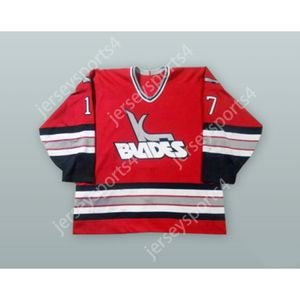 Niestandardowy Jeff Madill 17 Kansas City Blades Red Hockey Jersey New Top Sched S-M-L-XL-XXL-3XL-4XL-5XL-6XL