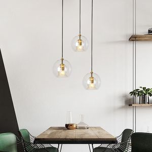 Nordic pingente de vidro luz led pendurado lâmpada para sala jantar sala café shope casa decoração interior luminárias