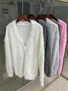 Giacche da donna in maglione di lana di alpaca spessa Toteme