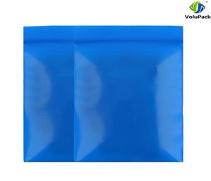 5x7cm2x275in tjockt poly zip -lås tre sidor tätning platta påsar blå små återförslutbara plastpåsar för hushållspaket6627354