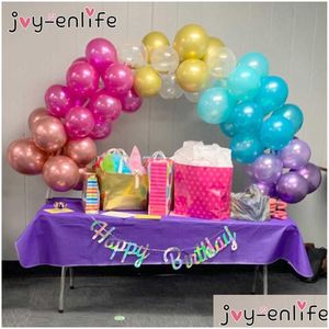 Andere festliche Partyzubehör Joy-Enlife 38 Teile/satz Kunststoff Ballonbogen Kit Geburtstagsfeier Hochzeitsdekoration Babyparty Festival Su Dh2Yb