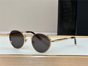 New fashion design men sunglasses BOULEVARD round K gold frame popular and generous style high end outdoor UV400 protection glasses