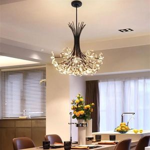 Modern Creative Dandelion Flower Chandelier Led Living Room Restaurant Klädbutik Hemdekoration Bukettlampa 19 Heads Chande272o