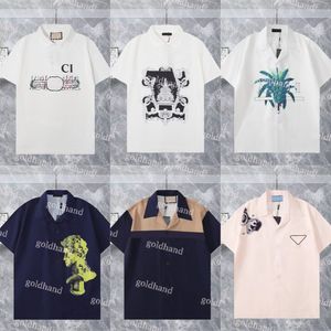 T-shirt stampata di design da uomo Camicie da spiaggia Primavera Estate T-shirt traspiranti Tide Brnad Camicia da bowling Abbigliamento