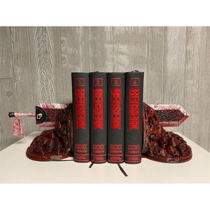 Dekorativa föremål Figurer Berserk Bookends Furious Dragon Slayer harts Ornament Desktop Bookhelf Decorative Books Holder Home de Dhm7x