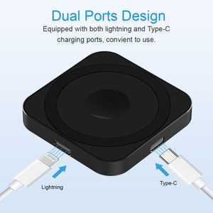 Portable 15w Metal 3 i 1 Qi trådlös telefonladdare för laddare iPhone 15 Airpods Smart Watch Earbuds Samsung Charging Stand Magsafe Charger