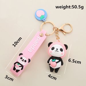 Creative cute panda key chain men women exquisite lovely bag pendant beautiful party gift car key chain