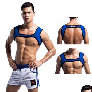 Back Support Man Fitness Essential Neoprene Fit Sports Shoder Strap Forte Muscle Chest Harness Golds Gym Bodybuilding Top Drop Delive Dheab