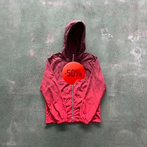 40Off〜Mens Down Parkas Hot Selling Trapstarジャケットメンズパーカーコート塗りつぶしのウィンドブレイカーレッド