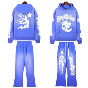 Yüksek kaliteli erkek marka tasarımcısı hoodies moda cehennem mavi yoga hoodios baskı uzun kollu sokak hip-hop sweatshi toptan 2 adet% 10 dicount c