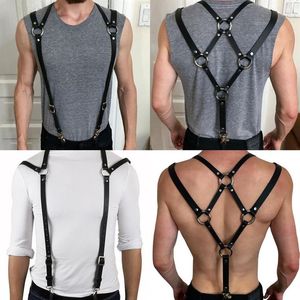 Leather Punk Personality Muscle Men's Fashion Suspender Strap SP8G2807