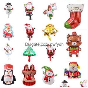 Party Decoration Christmas Tree Snowman Balloons Aluminium Film Balloon Xmas Atmosphere Prydment Drop Delivery Home Garden Festive S DHV0G