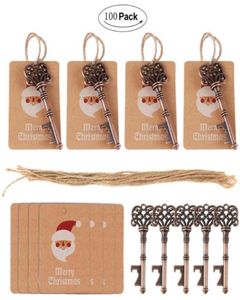 100 Stück Weihnachtsmann-Zauberschlüssel für Weihnachten, Kindergeschenke, Anhänger, Weihnachtsbaumschmuck, hängende Ornamente, Drop-Home-Weihnachtsdekoration 27643967