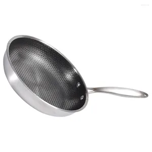 Pans Stainless Steel Wok Non Stick Pot Frying Pan Honeycomb Nonstick Skillet Fried Eggs Small For Breakfast