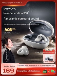 Celebrity Same Sanag Senna Air Bone Conduction Bluetooth Earphones with No Clip Ear Hanging Style 2023 Sport New Edition
