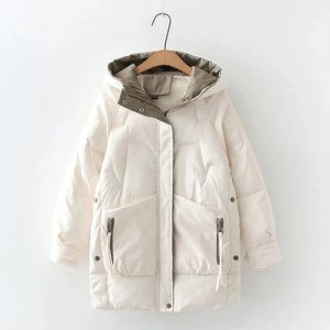 Mulheres para baixo parkas mulheres inverno quente grosso com capuz algodão jaqueta est longo acolchoado parka para mulheres oversize 3xl inverno solto casaco de algodão 231208