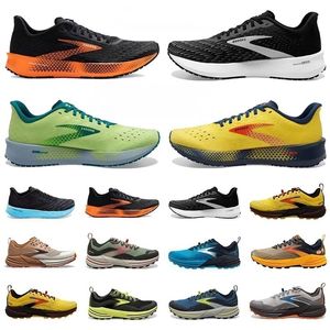 Brooks Cascadia 16 Mens Running Shoes Hyperion Tempo Triplo Preto Cinza Amarelo Laranja Verde Moda Treinadores Ao Ar Livre Esportes Casuais Sapatilhas Jogging Walking Shoe