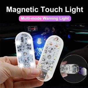 New 1/2X LED Touch Light Mini Wireless Car Interior Lighting Auto Roof Ceiling Reading Lamp for Door Foot Trunk Storage Box Charger