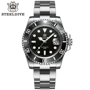 Armbandsur SD1953 Säljer keramisk ram 41mm Steeldive 30atm Vattenbeständig NH35 Automatisk herrdykklocka Reloj 231208