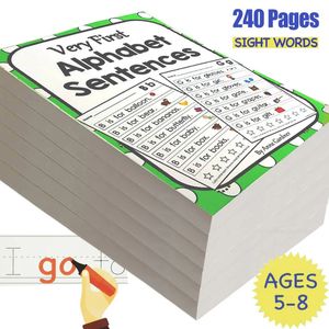 Notepads 240 Pages Vocabulary Activity Exercise Book Learn Practice The Most Common High-frequency Vocabulary for Children Notebooks Word 231208