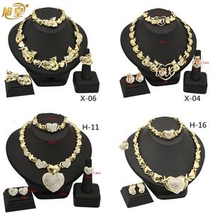 Wedding Jewelry Sets XUHUANG XOXO Luxury Necklace Nigerian Bridal Banquet Indian Arabic Charm Chokers Jewellery Gifts Wholesale 231208